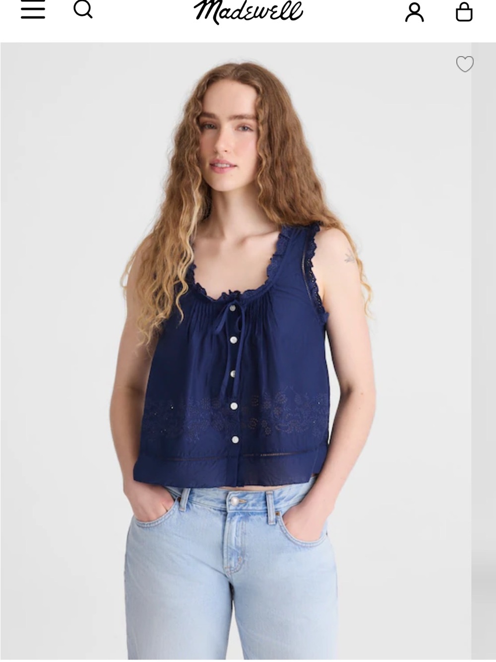 Madewell The Leah Top - Navy
